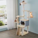 Pawz Cat Tree Tower Large Scratcher Condo House 160cm - Rear View