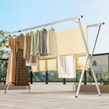 Levede Adjustable Clothes Drying Airer Foldable 150-200cm - Close-Up Angle