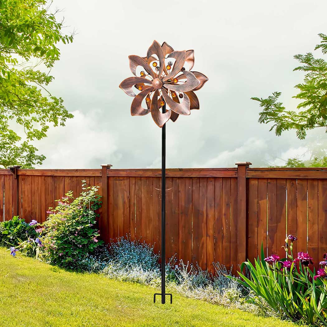 Garden Windmill Wind Spinner Metal Ornaments-2018816693261963271