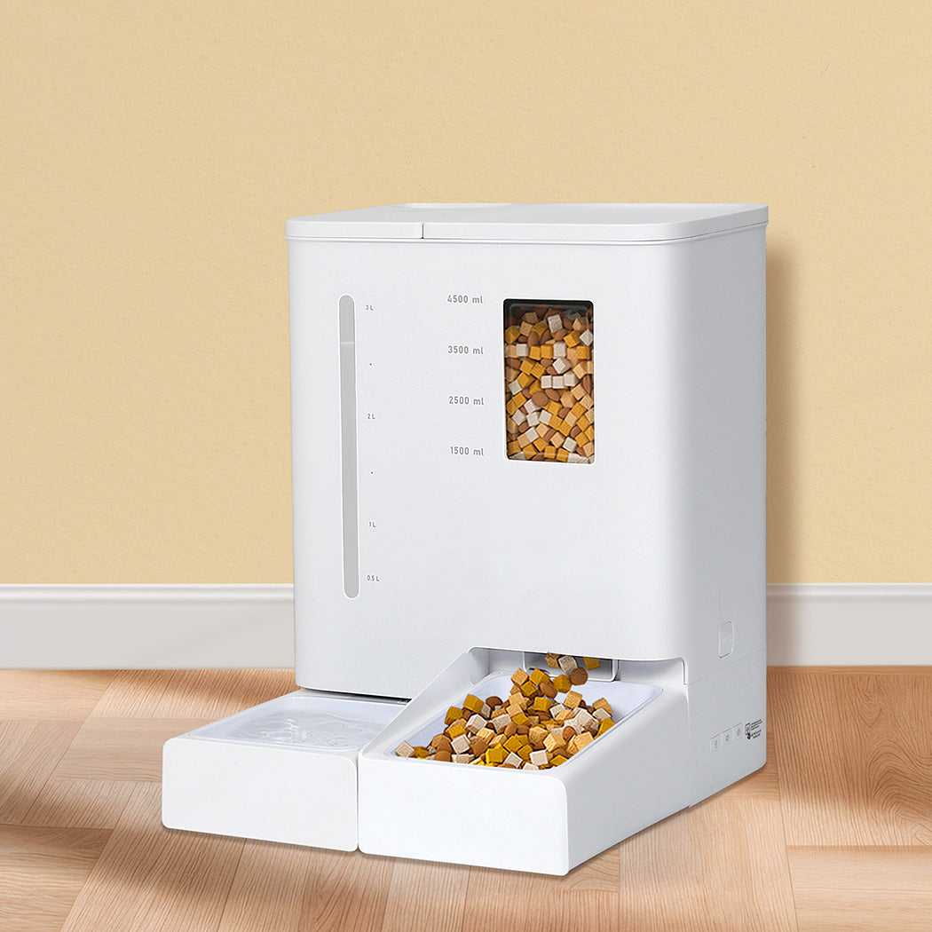Pawz 2-in-1 Automatic Pet Cat Dog Feeder Water Set-2006732706641219591
