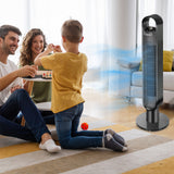 Spector Portable Bladeless Tower Fan Black - Close-Up Angle