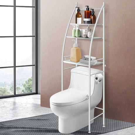 Dutxa 3 Tier Over Toilet Storage Shelf White-2006733188558360583