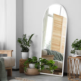 Yezi Floor Mirror Full Length Mirrors 1.8M White - Close-Up Angle