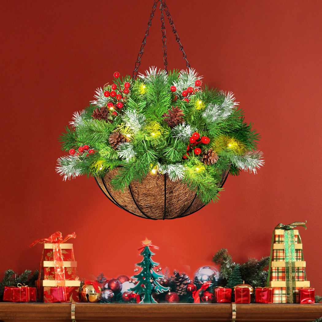 Santaco Christmas Hanging Basket Ornaments 25CM-2006732942675677191