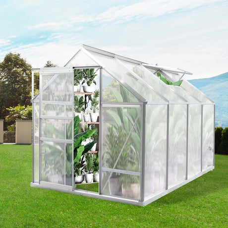 Lambu Greenhouse Aluminium Walk In Green-1954802672297185287