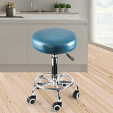 Levede Bar Stools Salon Stool Swivel Teal - Rear View