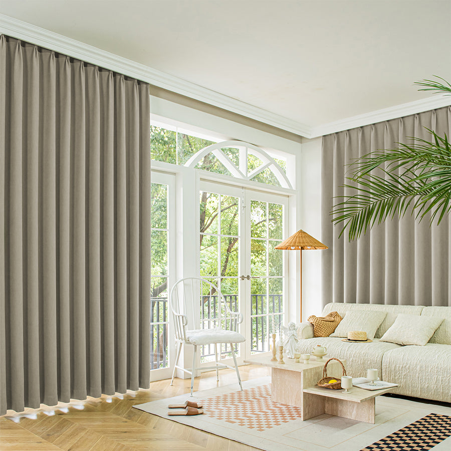Marlow 2XBlockout Curtains Chenille 132x250 Coffee-2018816772576251911