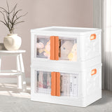 Storage Container Stackable Plastic Pink - Close-Up Angle