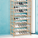 Levede Bamboo Shoe Rack Storage Wooden - Rear View