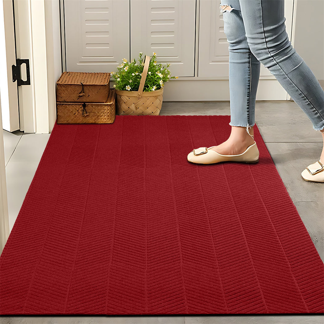 Marlow Extra Large Floor Rug Non Slip 90cm x 305cm Red-2006732691734663175