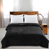 DreamZ 320GSM 220x240cm Ultra Soft Mink Black Queen - Close-Up Angle