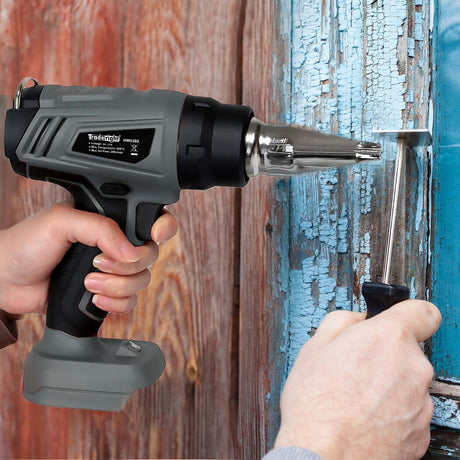 Traderight 21V Heat Gun Kit 500°C Cordless 5 Nozzles-2006733387984932871