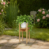 Levede Bamboo Adjustable Plant Stand Indoor Outdoor-2006732768645615623