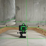Traderight 4D 16 Line Green Laser Level Remote Tripod - Close-Up Angle