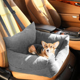 PaWz Pet Car Booster Seat Dog Protector M Grey Medium - Rear View