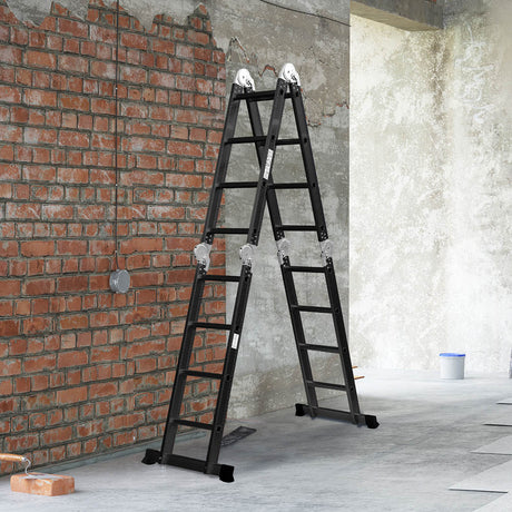 Traderight Multi Purpose Ladder Aluminium 4.7Meter-2006733177724473351