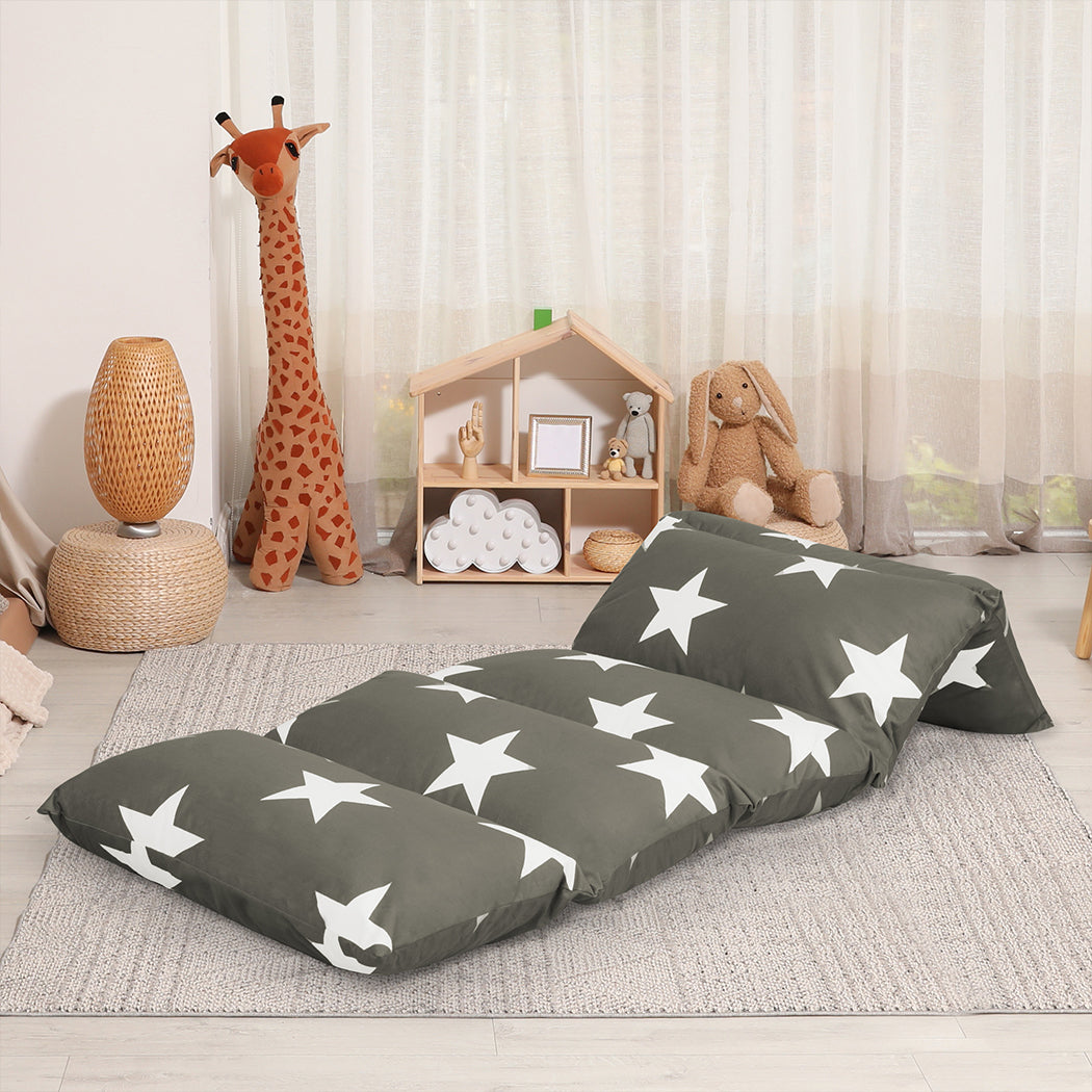 Dreamz Foldable Mattress Kids Pillow Dark grey Large-2018816839198576647