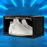 Stacked Shoe Box Acrylic Sneaker Display 1PC Black - Close-Up Angle