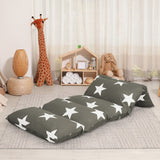 Dreamz Foldable Mattress Kids Pillow Dark Grey Medium - Close-Up Angle