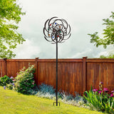 Garden Windmill Wind Mill Spinner Metal - Close-Up Angle