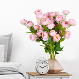 Lambu Artificial Flowers Silk Roses Pink - Close-Up Angle