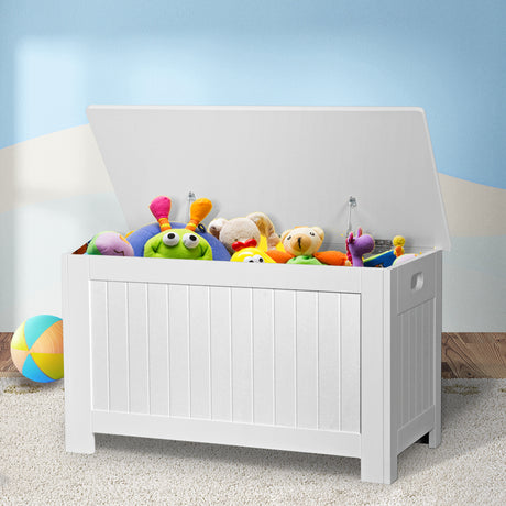 Levede Kids Toy Box Storage Chest Cabinet White-2006733038209339399