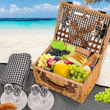 4 Person Picnic Basket Baskets Set Outdoor-2006732947310383111