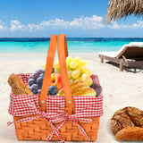 Picnic Basket Outdoor Baskets Deluxe - Rear View