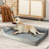 Pawz Orthopedic Dog Bed XL Grey - Close-Up Angle