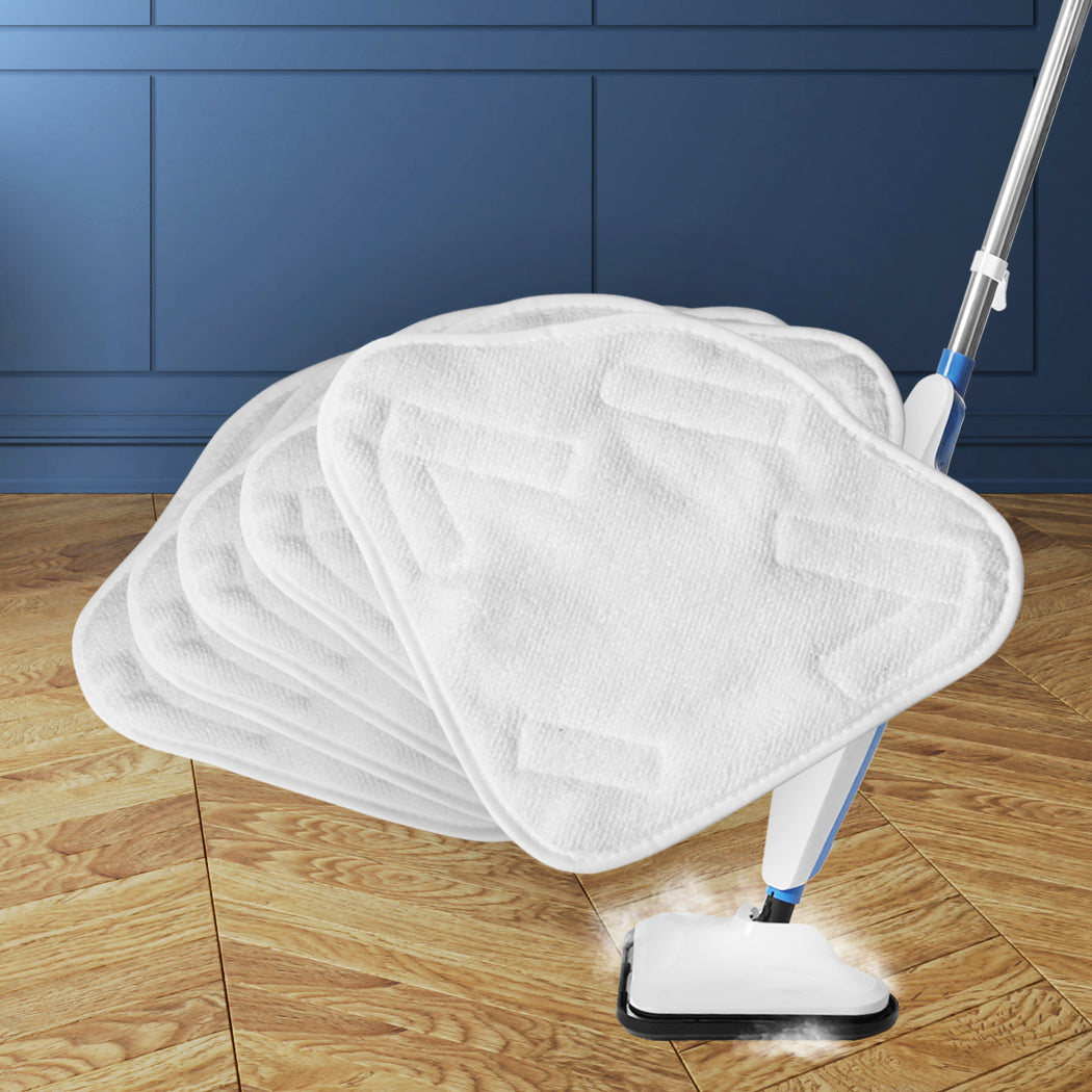 5PCS Mop Cloth Steam Cleaner Handheld White,Blue-2018816612588720135
