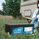 SAFETEX 12V LiFePO4 Battery Lithium - Close-Up Angle