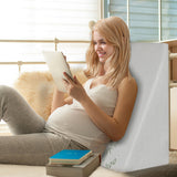DreamZ Bedding Wedge Pillow Memory Foam White 25 - Close-Up Angle