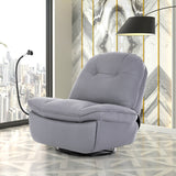 Levede Recliner Chair Lounge 360?Swivel Black - Rear View