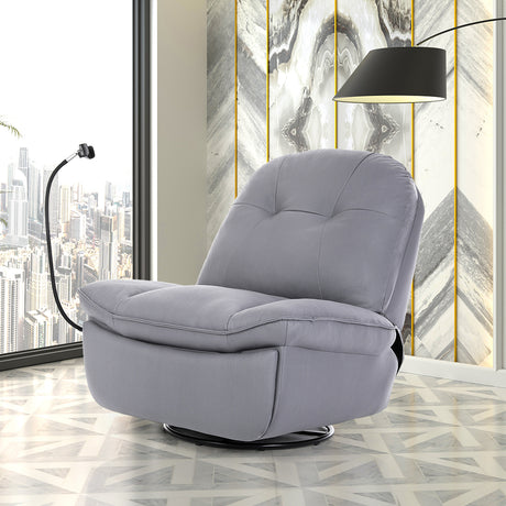 Levede Recliner Chair Lounge 360?Swivel Black-1954802891298574342
