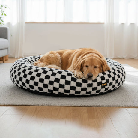 Pawz Circular Plush Dog Cosy Bed Calming Pet Plush Bed-2011971123503304711