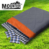 Mountview Double Sleeping Bag Bags Outdoor - Close-Up Angle