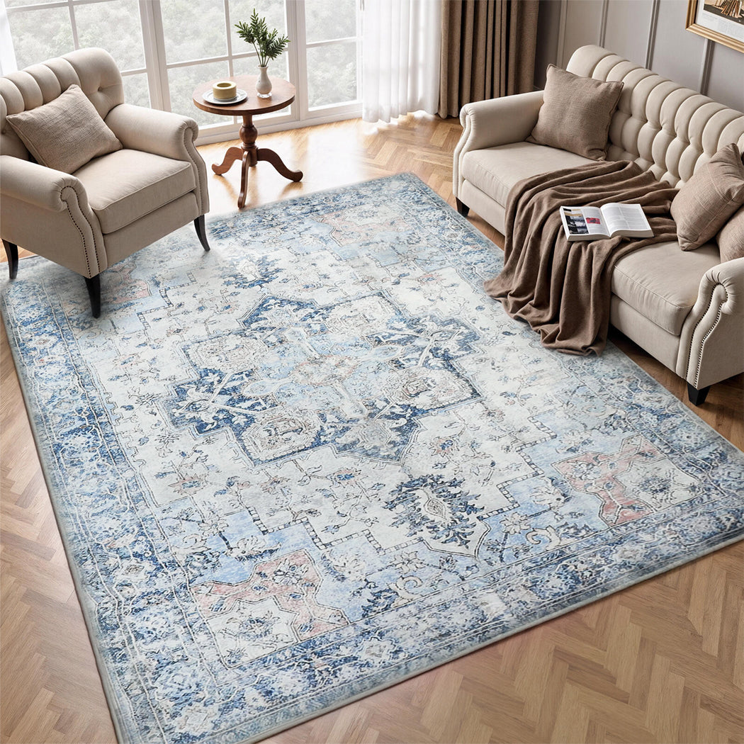 Marlow Floor Rug Vintage Polyester Washable Area Rugs-2011971110949752839