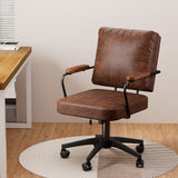 Levede Office Arm Chair Leather Executive Chairs - Close-Up Angle