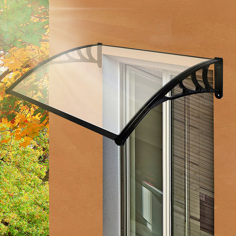 Mountview Window Door Awning Outdoor 1M X 1.2M Transparent 1x1.2M-1954802871467905031