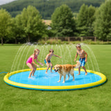 Pawz Splash Pad Kids Pet Sprinkler Water Play Mat 240cm - Rear View