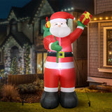 Santaco Inflatable 2.4M Santa Claus LED Christmas Decor - Close-Up Angle