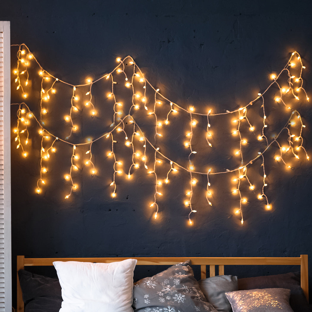 LED Curtain Fairy String Lights Wedding Warm White 500 LED-2018816762438619143