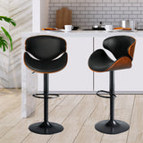 Levede 1x Bar Stools Gas Lift Kitchen Black-2006733238600601607