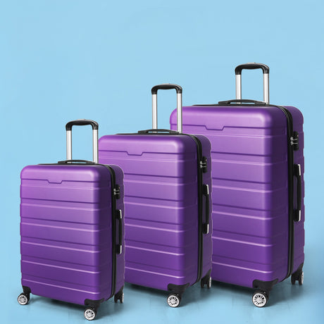 Slimbridge 3PC Luggage sets Suitcase Purple-2018816890184536071