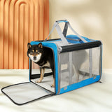 Pawz 3 in 1 Pet Soft Crate Dog Cat Carrier L Size Blue - Close-Up Angle