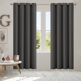 2x Blockout Curtains Panels 3 Layers Charcoal CD1003-132X213-GR-2006733251900739590