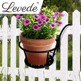 Levede 1x Flower Holder Plant Stand Black - Close-Up Angle