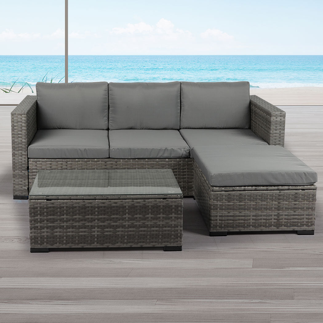 Levede 5pcs Outdoor Sofa Set Patio Furniture-1954802883123875847