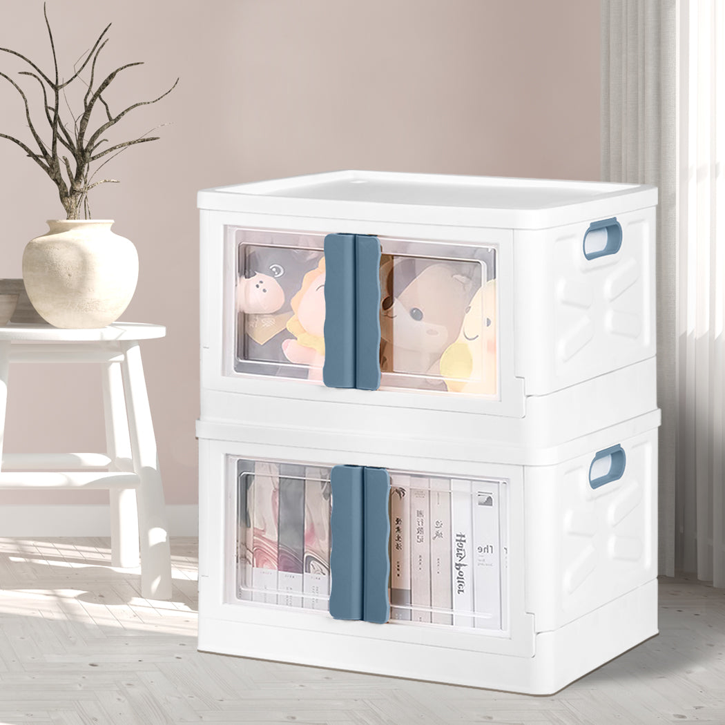 Storage Box Stackable Container 45L Blue-2018816688564342791