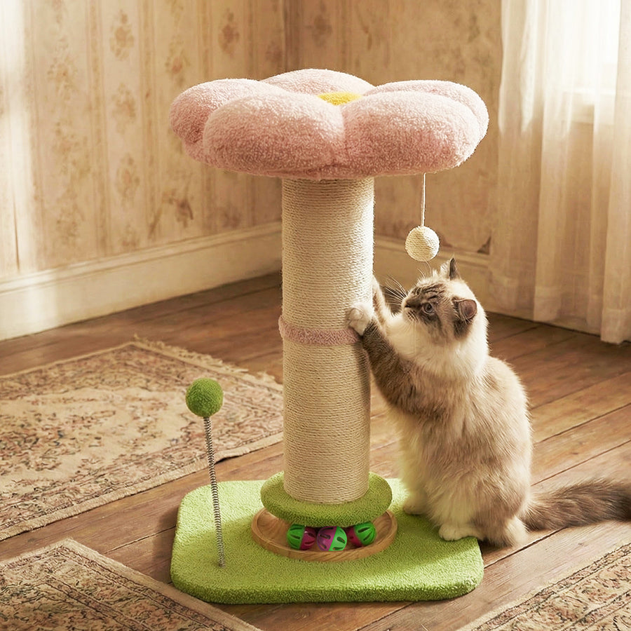 Pawz Cat Scratching Post Flower 61.5cm Cat Tree Tower-2011971128595189767